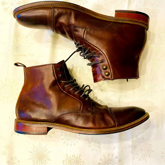 Aston Grey Lonaro Brown Leather Cap Toe Ankle Chukka Boot shoe Men’s 11.5. SG - Picture 1 of 9